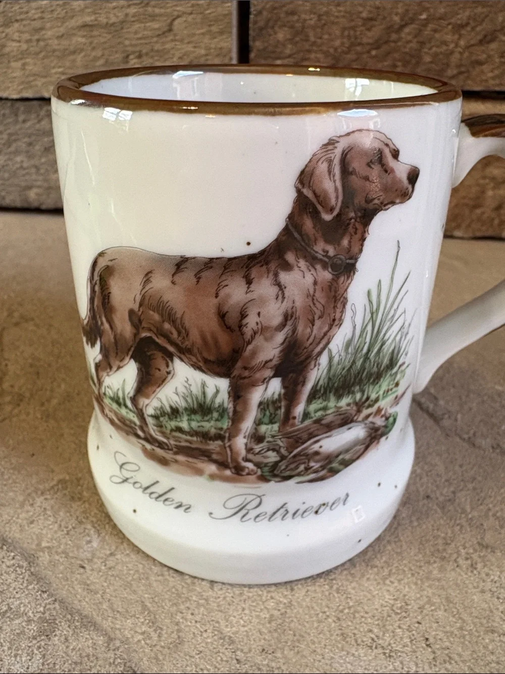 Golden Retriever speckled coffee cup/mug